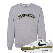 Medium Olive 1s Crewneck Sweatshirt | Dedicated, Ash