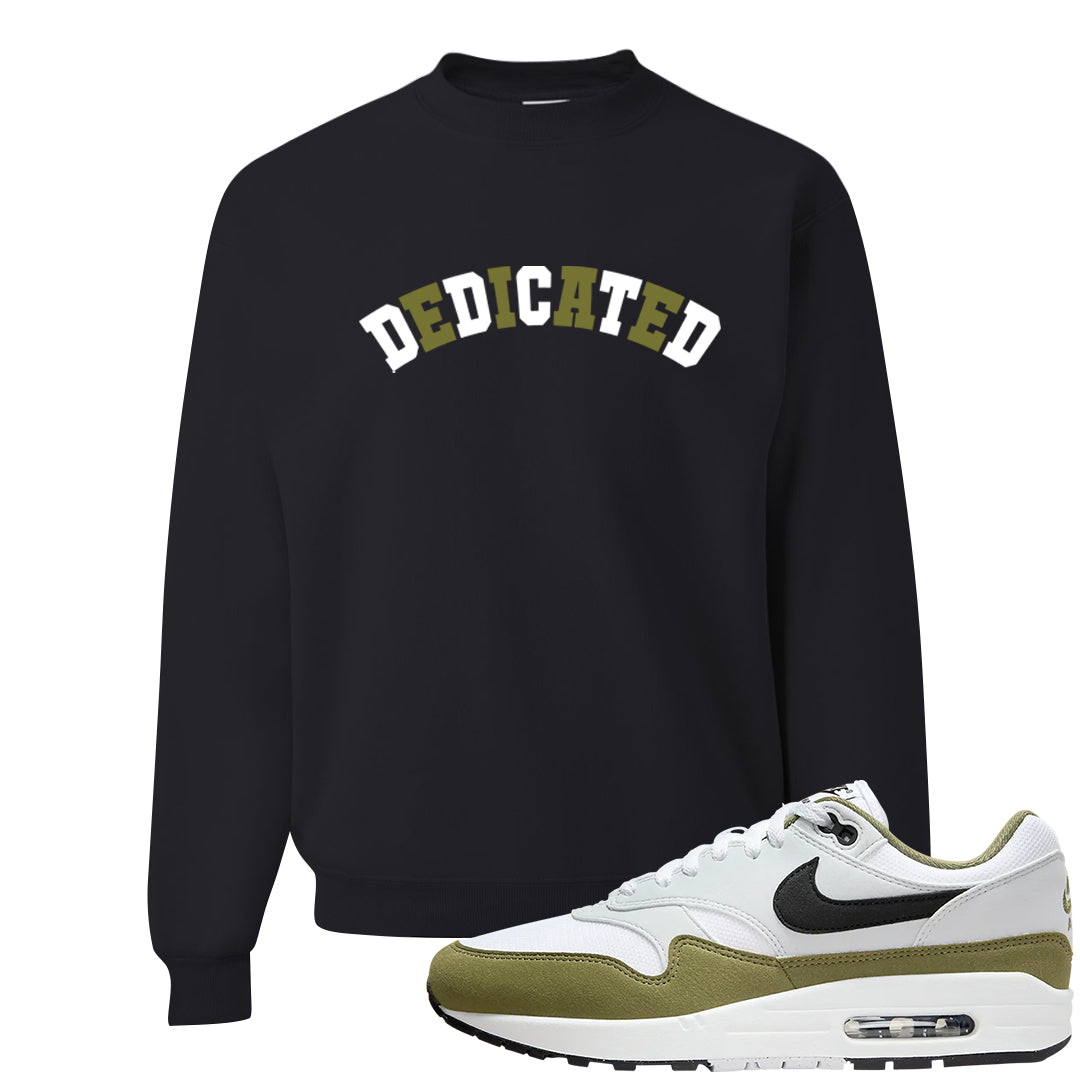 Medium Olive 1s Crewneck Sweatshirt | Dedicated, Black