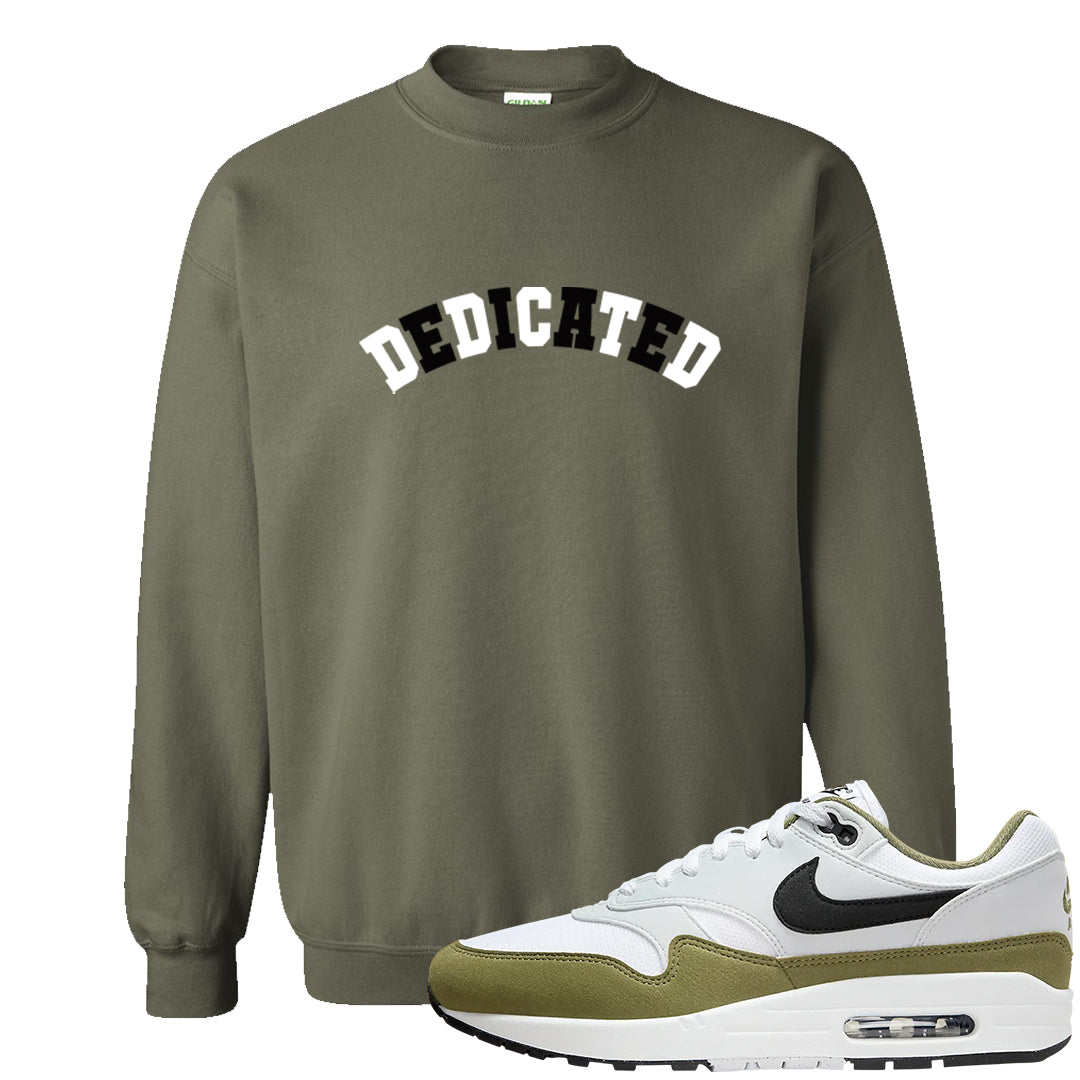 Medium Olive 1s Crewneck Sweatshirt | Dedicated, Military Green