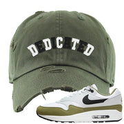 Medium Olive 1s Distressed Dad Hat | Dedicated, Olive