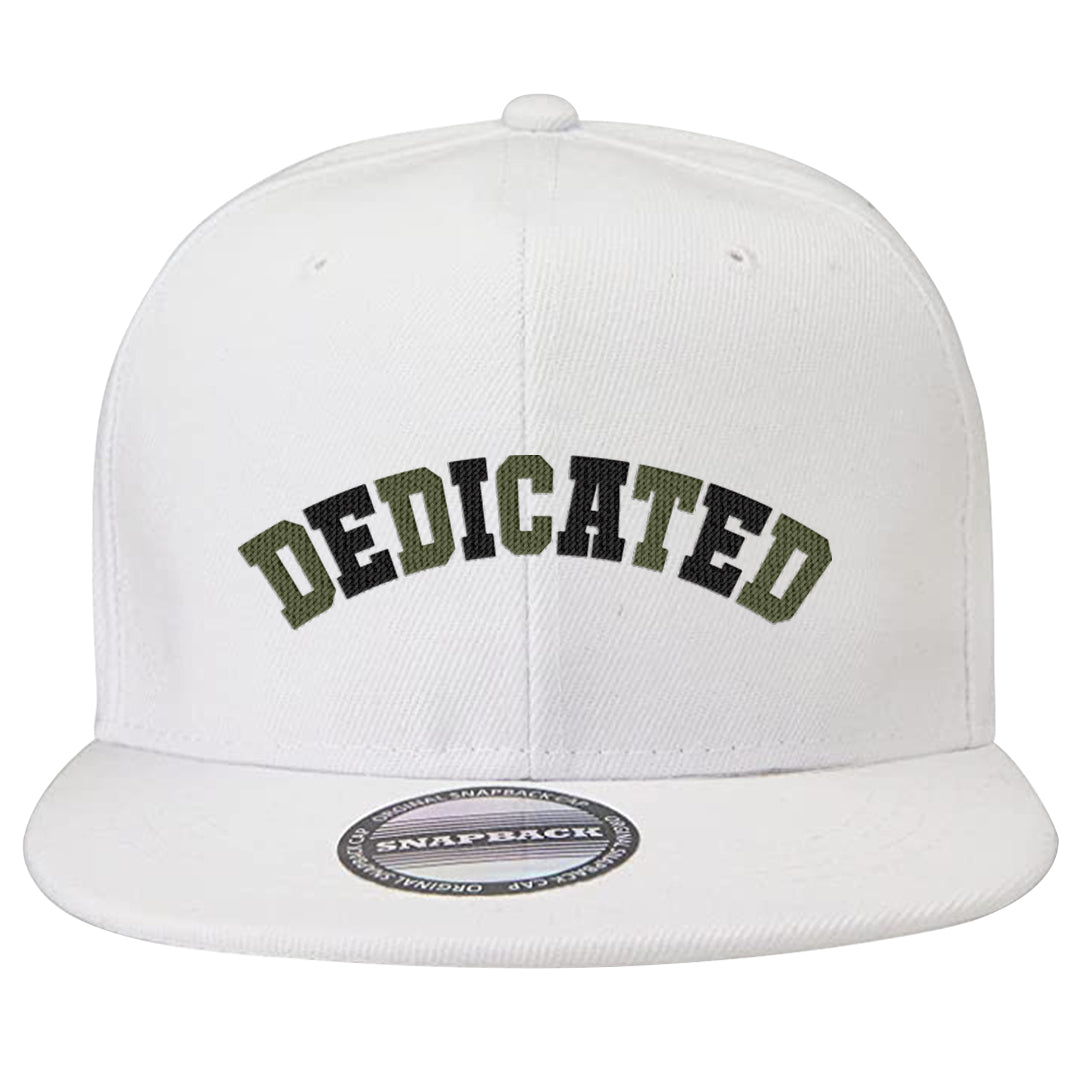 Medium Olive 1s Snapback Hat | Dedicated, White