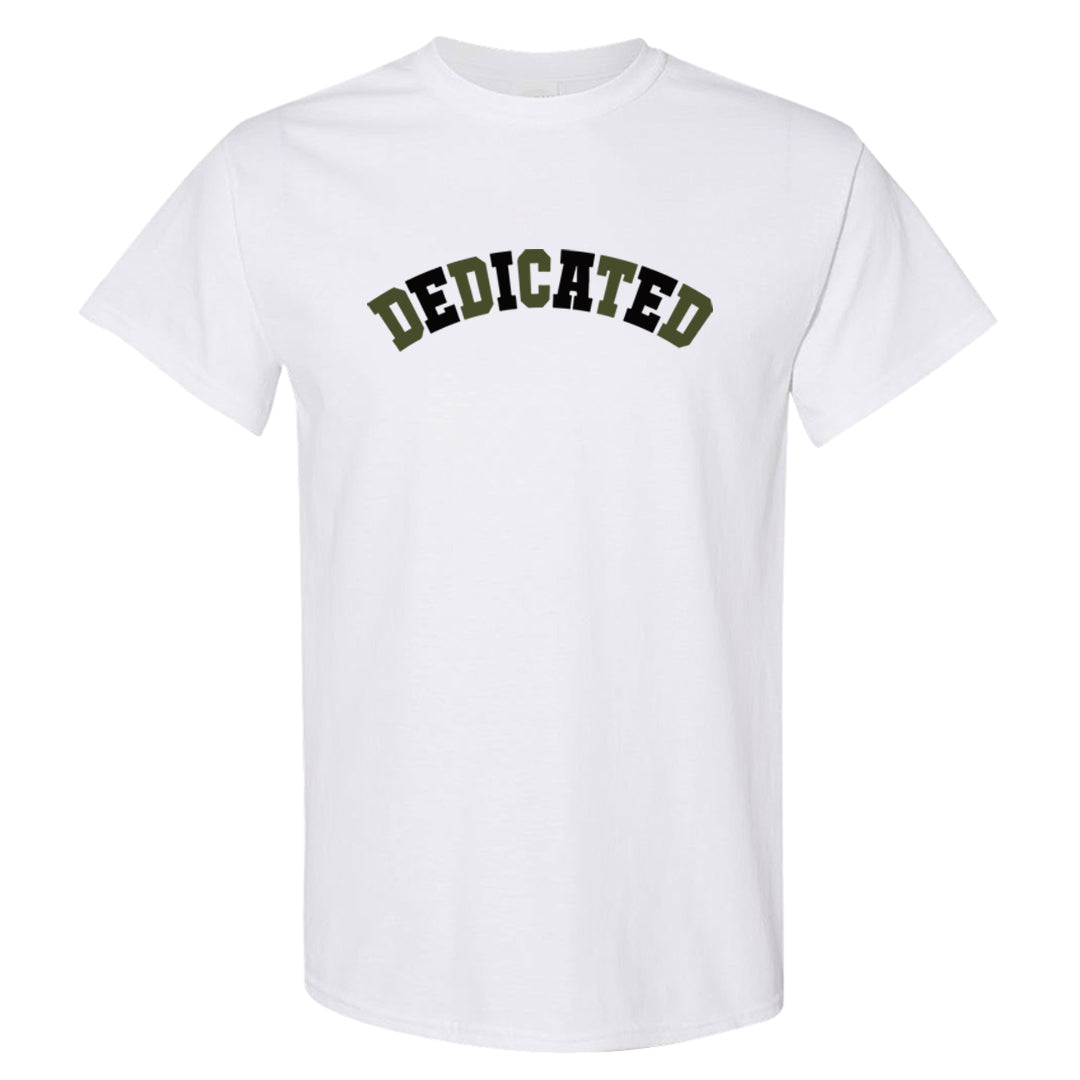 Medium Olive 1s T Shirt | Dedicated, White