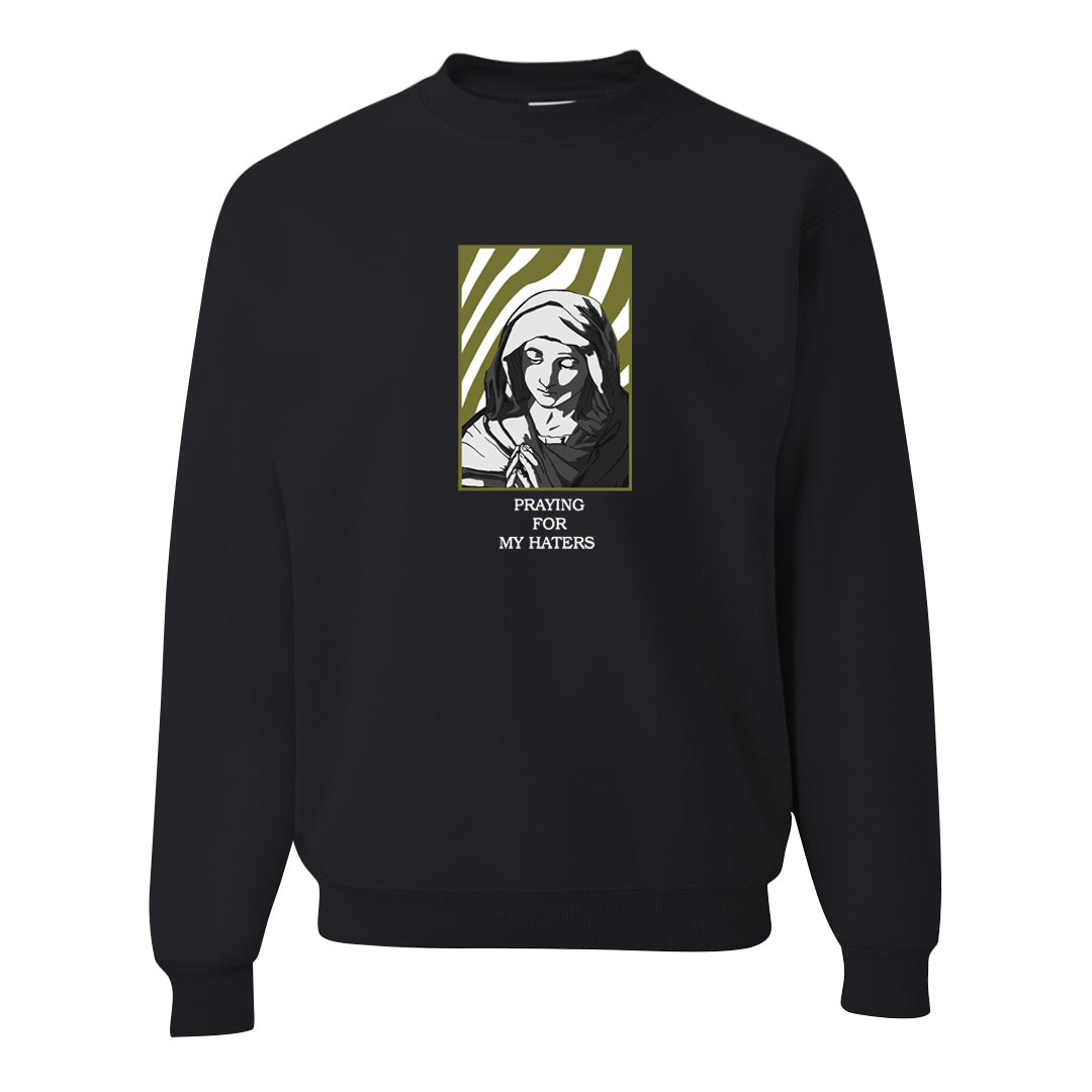 Medium Olive 1s Crewneck Sweatshirt | God Told Me, Black