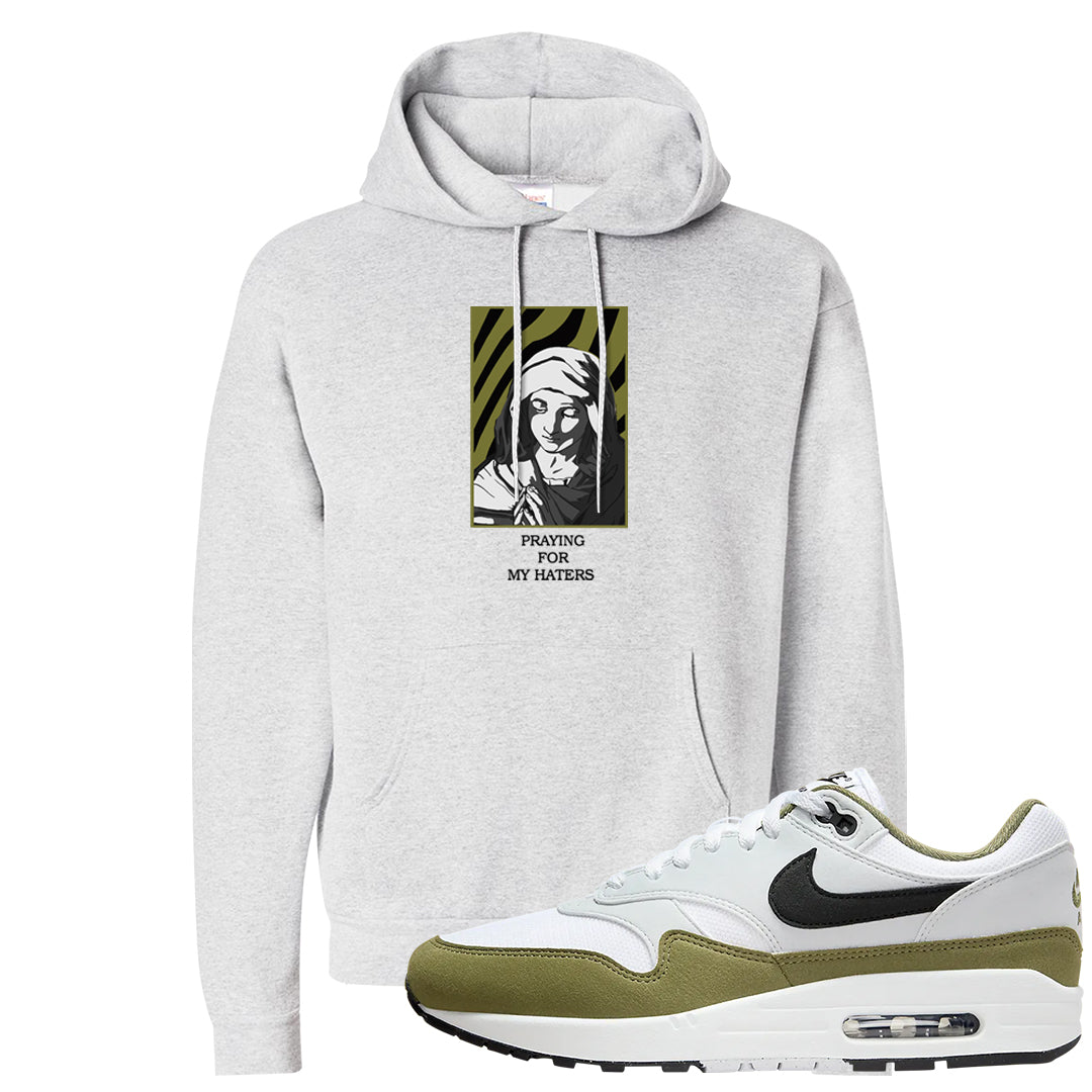 Medium Olive 1s Hoodie | God Told Me, Ash