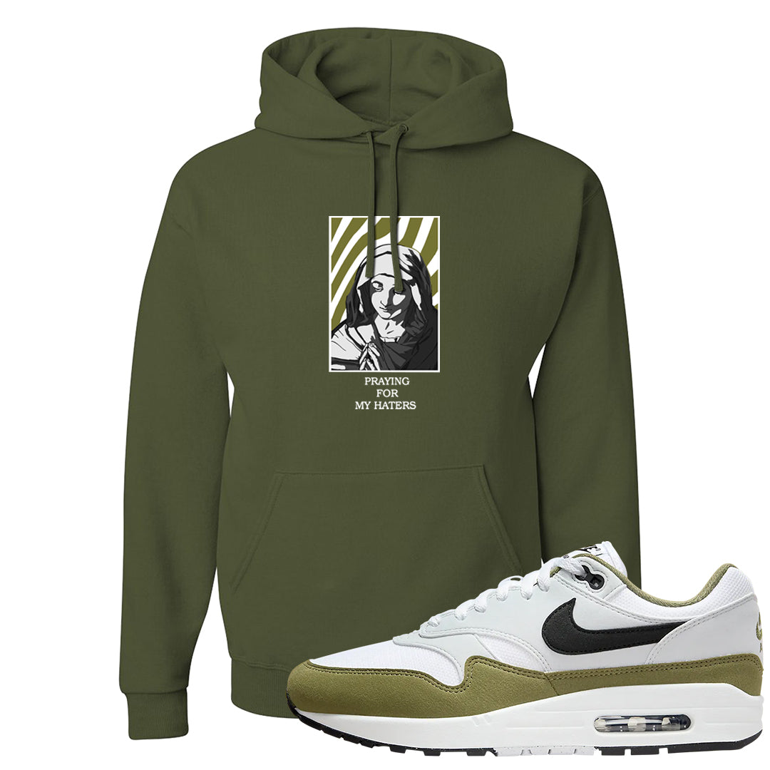 Medium Olive 1s Hoodie | God Told Me, Military Green