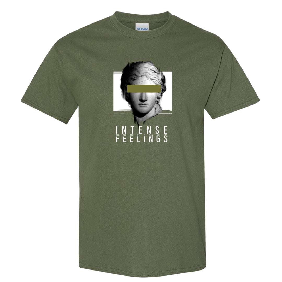 Medium Olive 1s T Shirt | Intense Feelings, Military Green