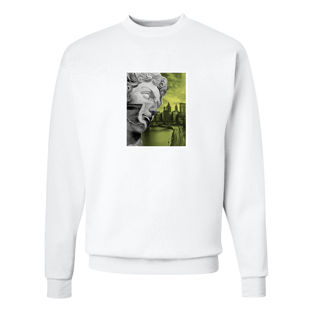 Medium Olive 1s Crewneck Sweatshirt | Miguel, White