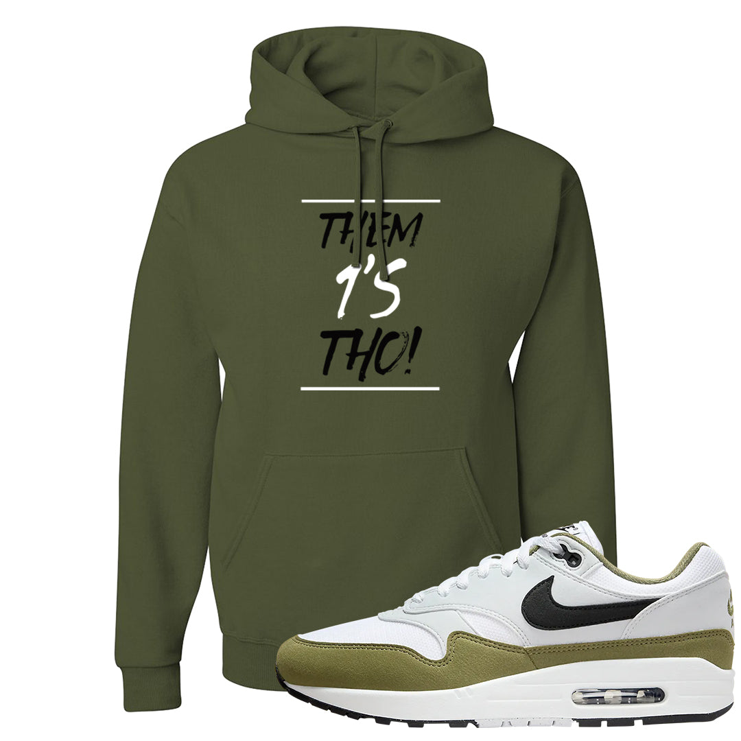 Medium Olive 1s Hoodie | Them 1s Tho, Military Green