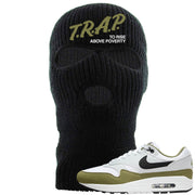 Medium Olive 1s Ski Mask | Trap To Rise Above Poverty, Black