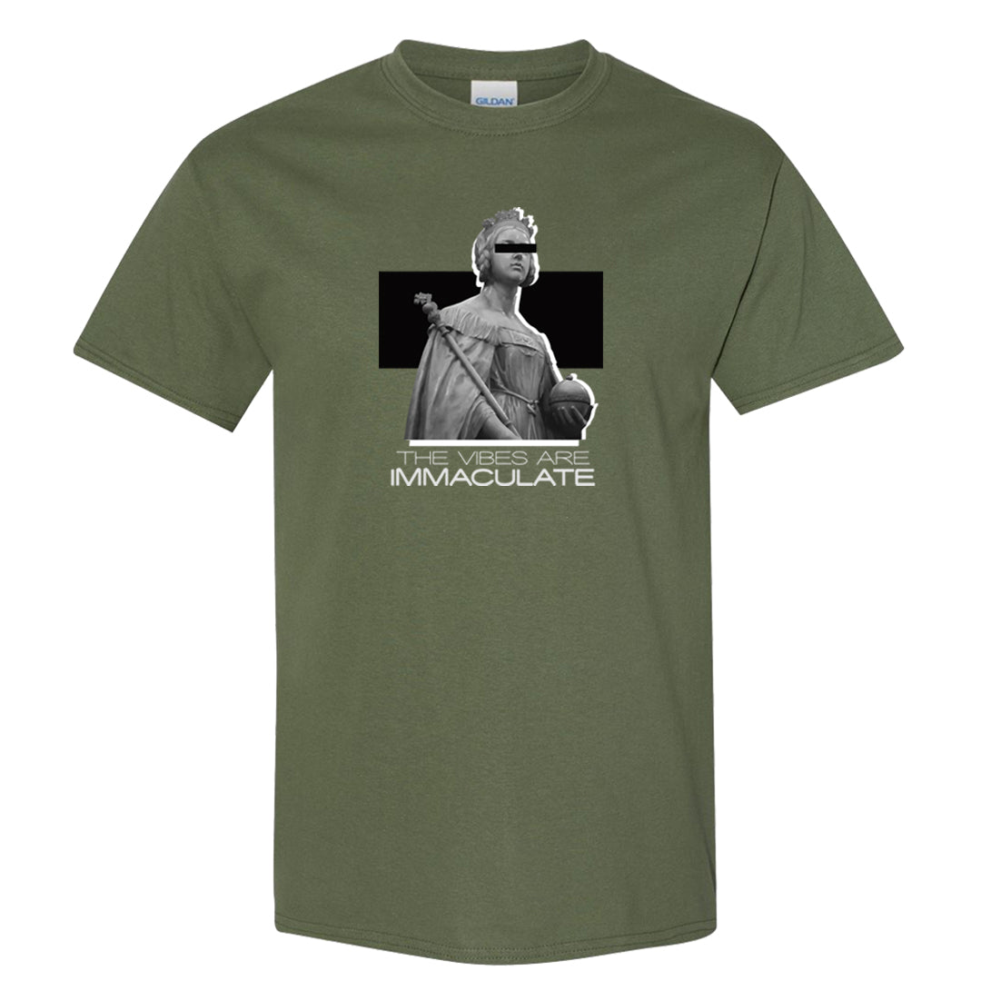 Medium Olive 1s T Shirt | The Vibes Are Immaculate, Military Green