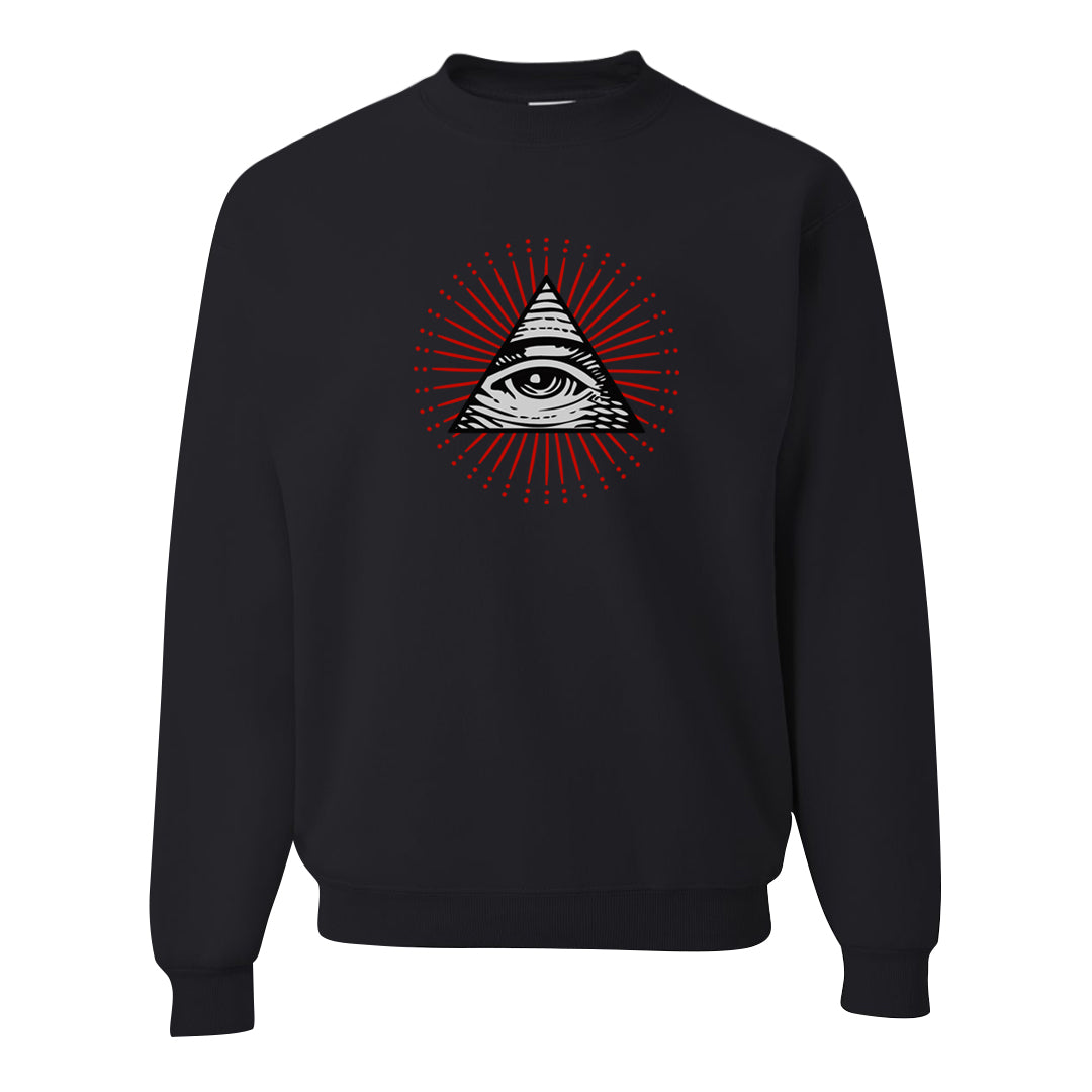 Obsidian 1s Crewneck Sweatshirt | All Seeing Eye, Black