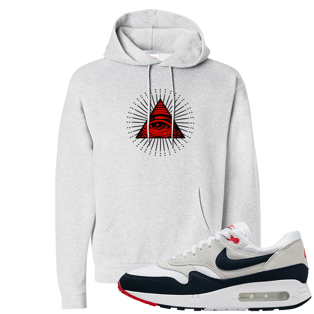 Obsidian 1s Hoodie | All Seeing Eye, Ash