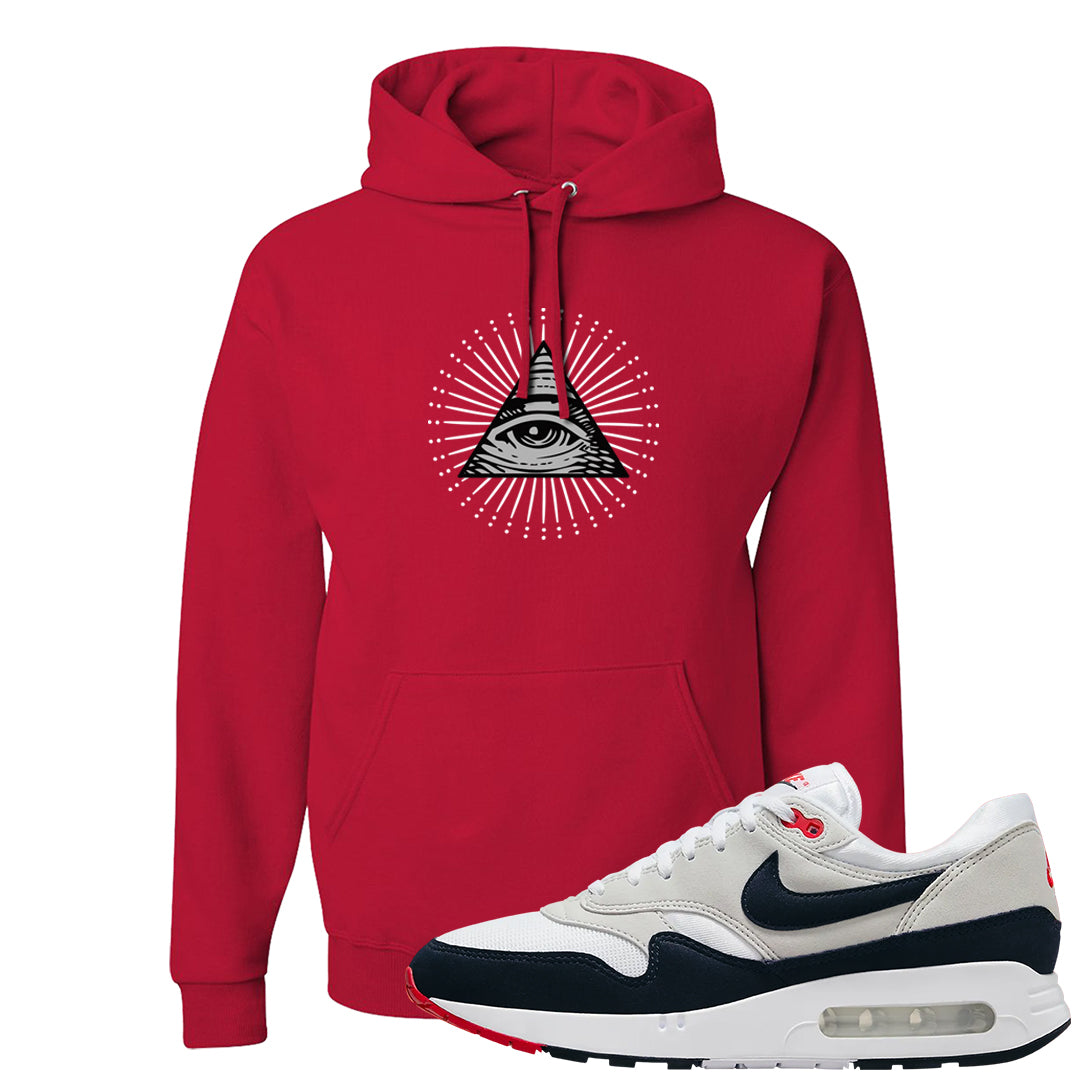 Obsidian 1s Hoodie | All Seeing Eye, Red