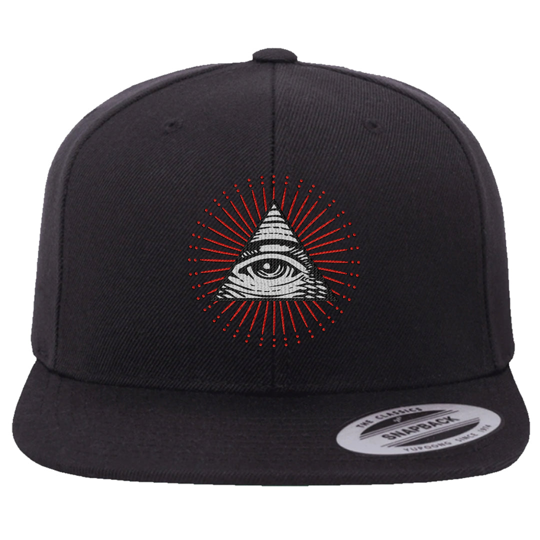 Obsidian 1s Snapback Hat | All Seeing Eye, Black