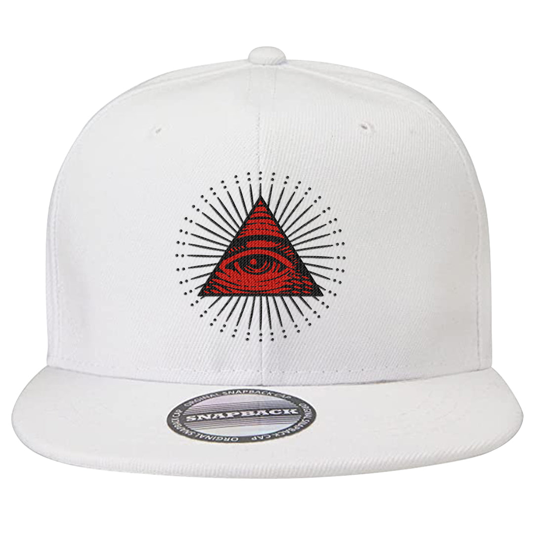 Obsidian 1s Snapback Hat | All Seeing Eye, White