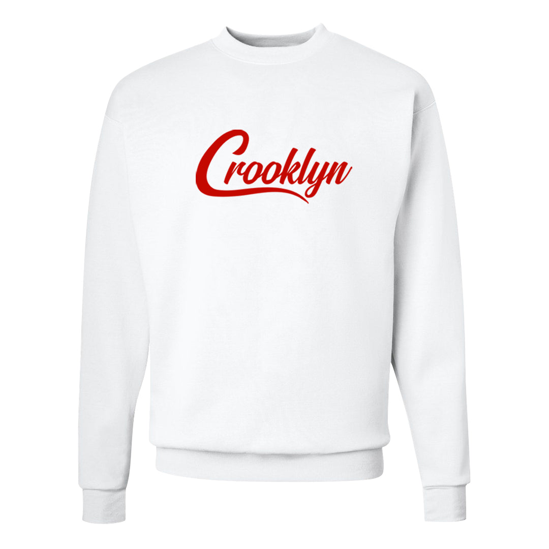 Obsidian 1s Crewneck Sweatshirt | Crooklyn, White