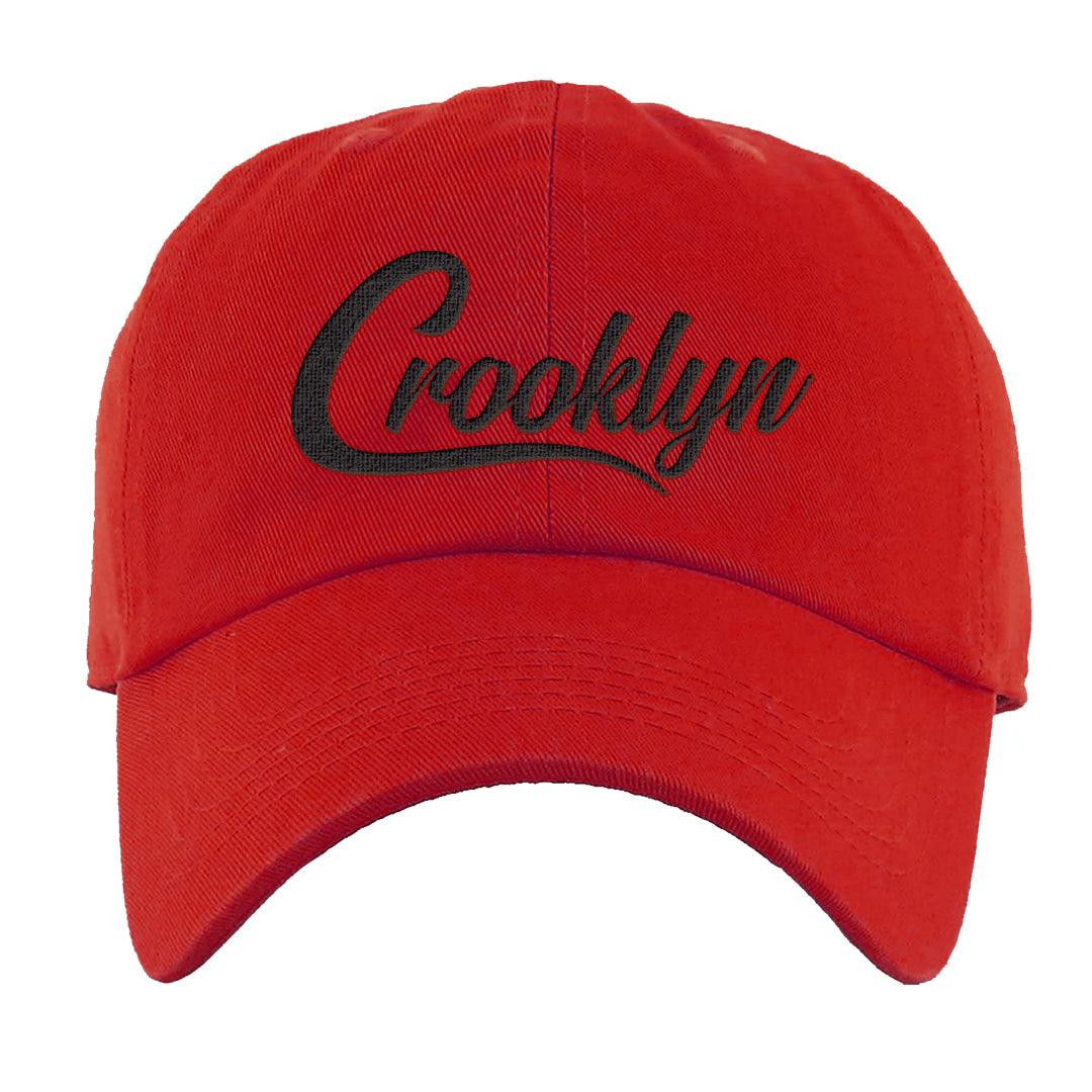 Obsidian 1s Dad Hat | Crooklyn, Red