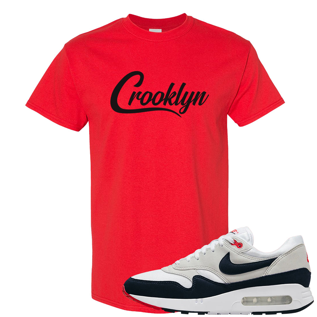 Obsidian 1s T Shirt | Crooklyn, Red