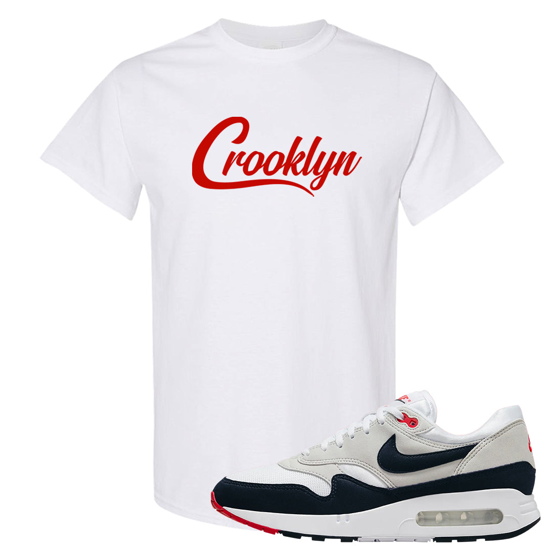 Obsidian 1s T Shirt | Crooklyn, White