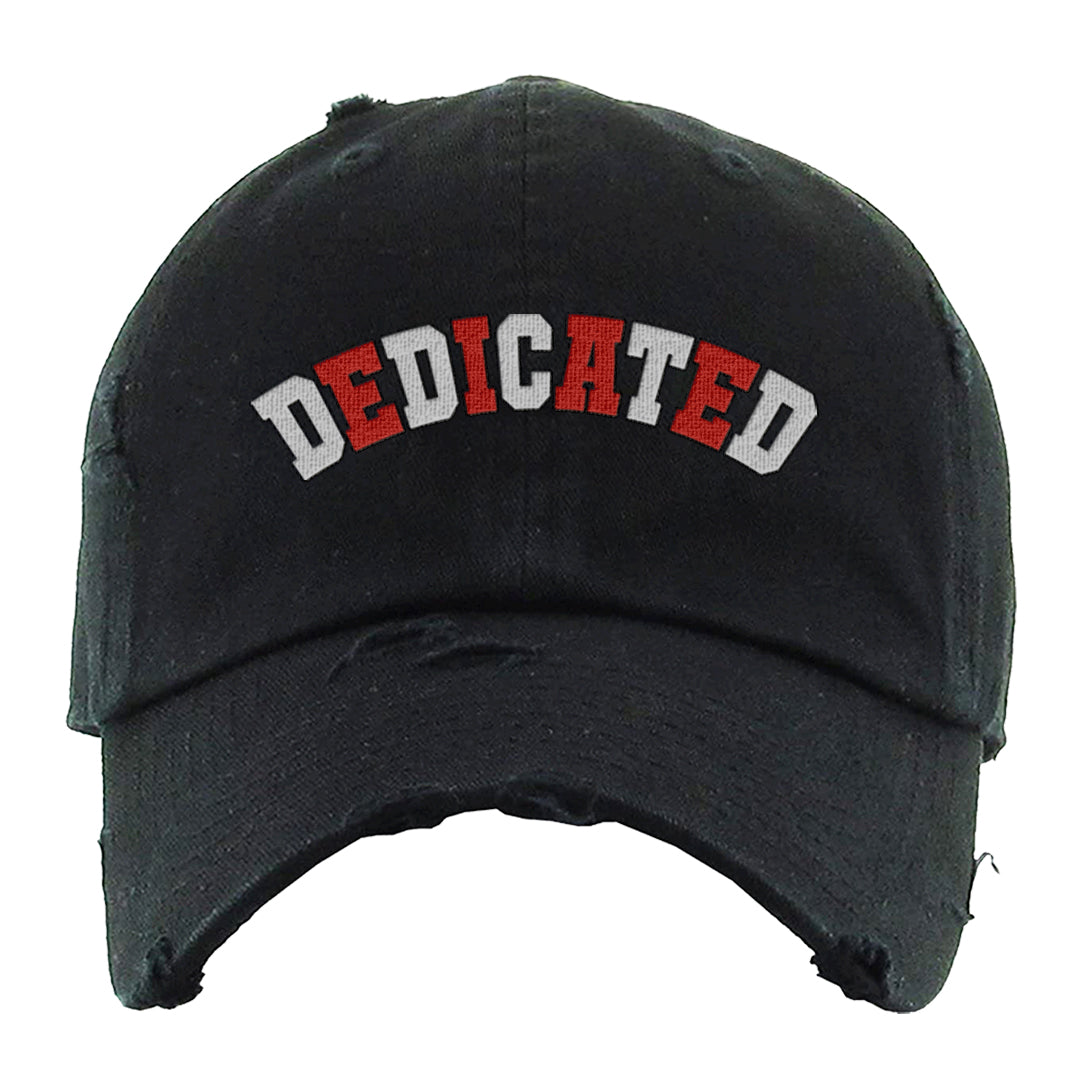 Obsidian 1s Distressed Dad Hat | Dedicated, Black