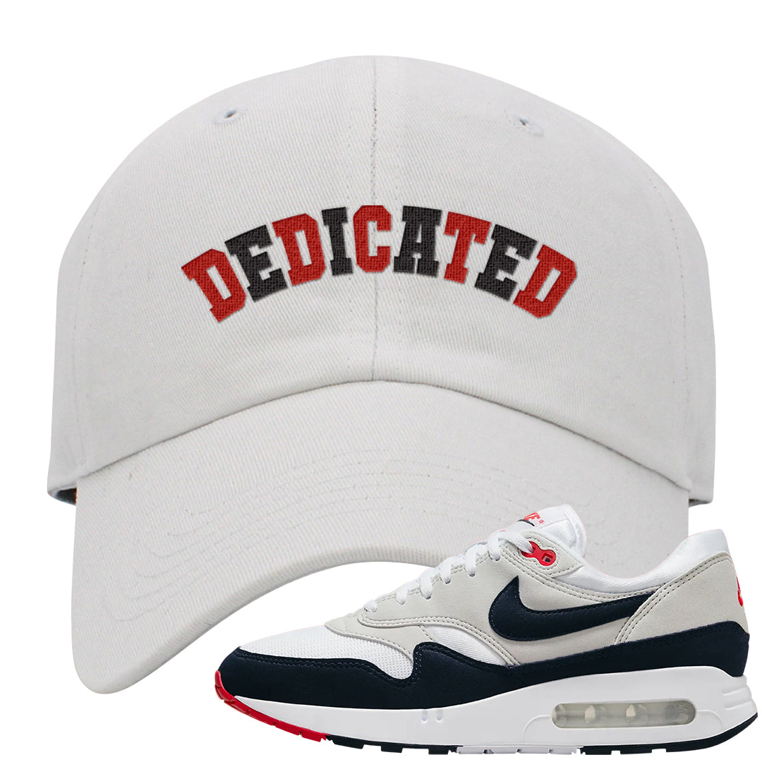 Obsidian 1s Dad Hat | Dedicated, White