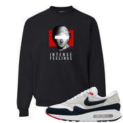 Obsidian 1s Crewneck Sweatshirt | Intense Feelings, Black