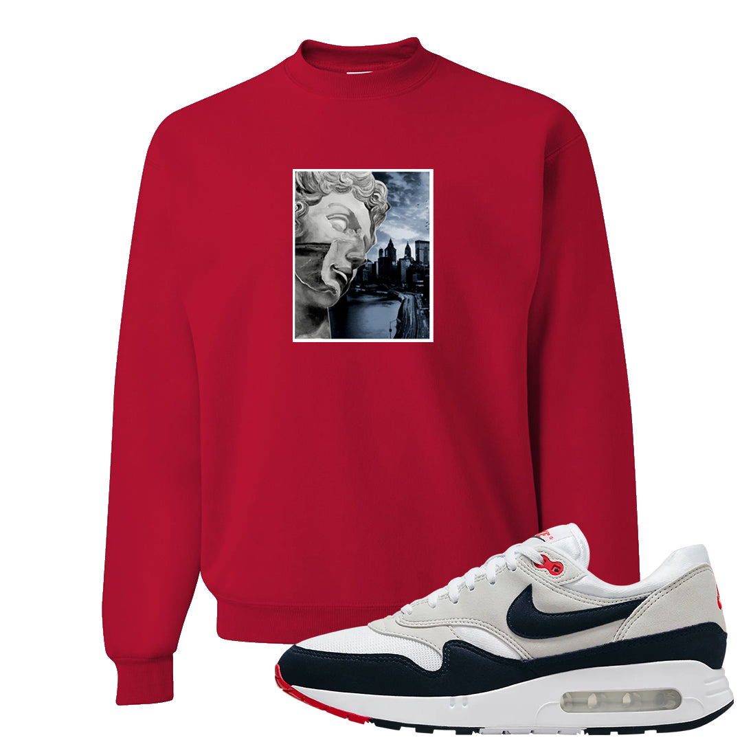 Obsidian 1s Crewneck Sweatshirt | Miguel, Red