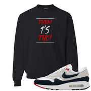 Obsidian 1s Crewneck Sweatshirt | Them 1s Tho, Black