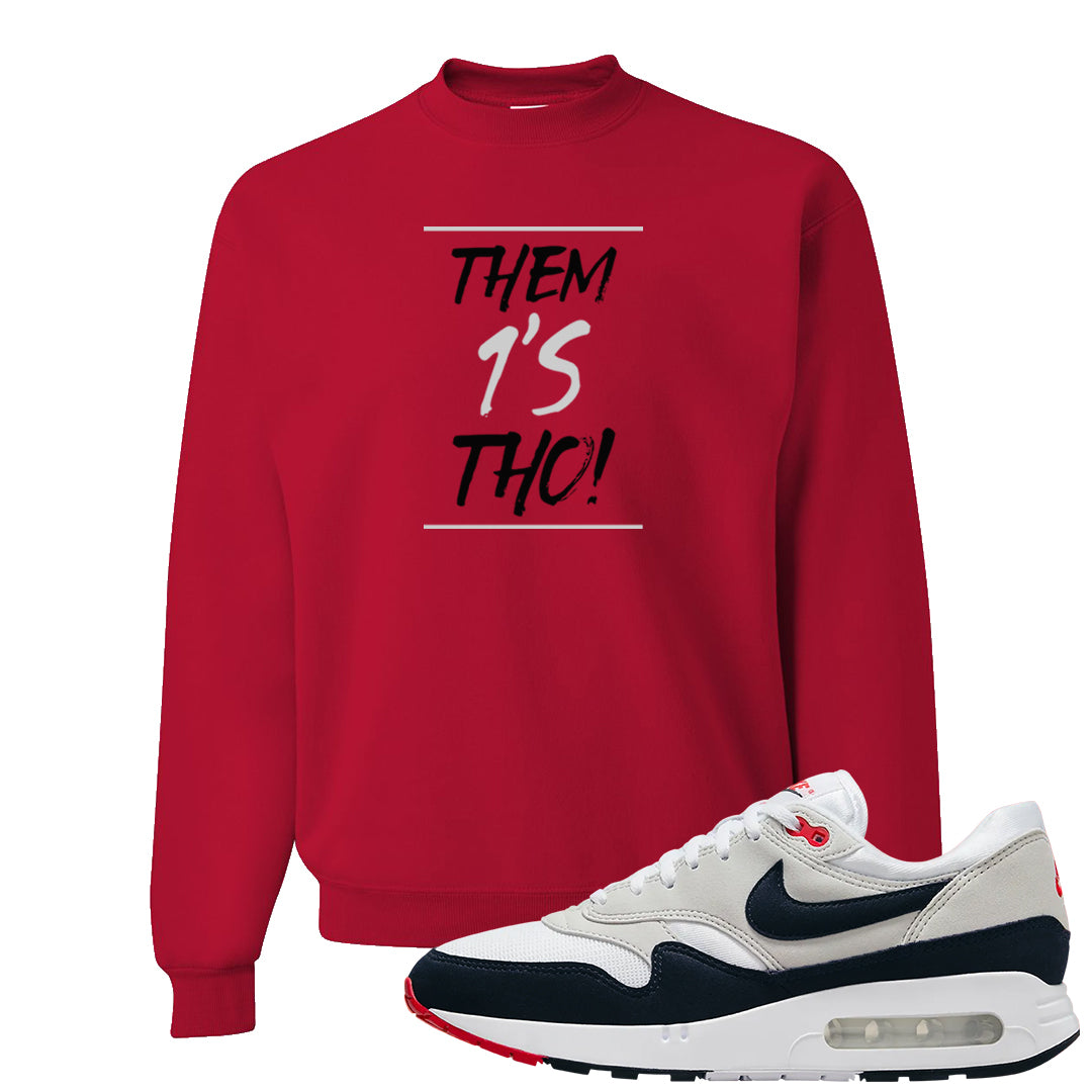 Obsidian 1s Crewneck Sweatshirt | Them 1s Tho, Red