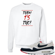 Obsidian 1s Crewneck Sweatshirt | Them 1s Tho, White