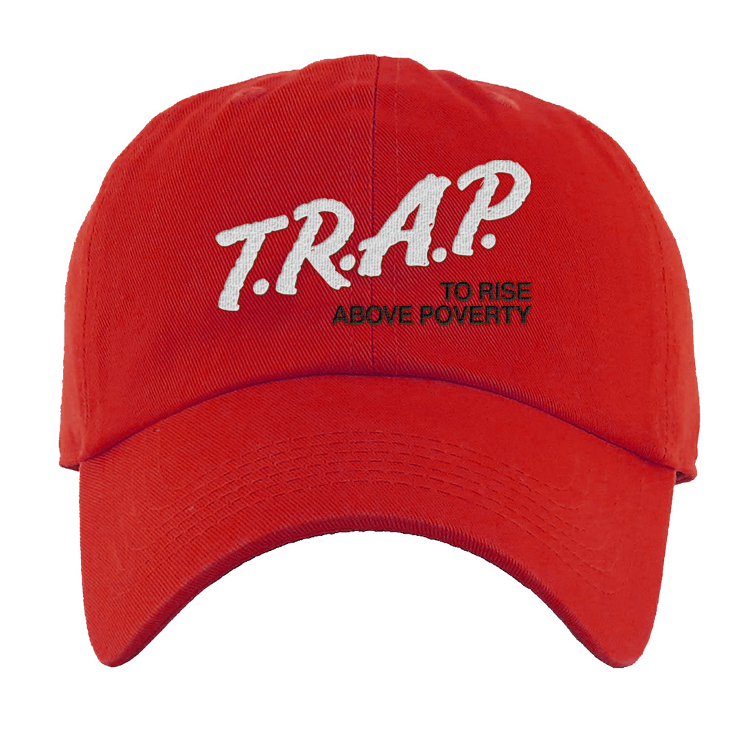 Obsidian 1s Dad Hat | Trap To Rise Above Poverty, Red