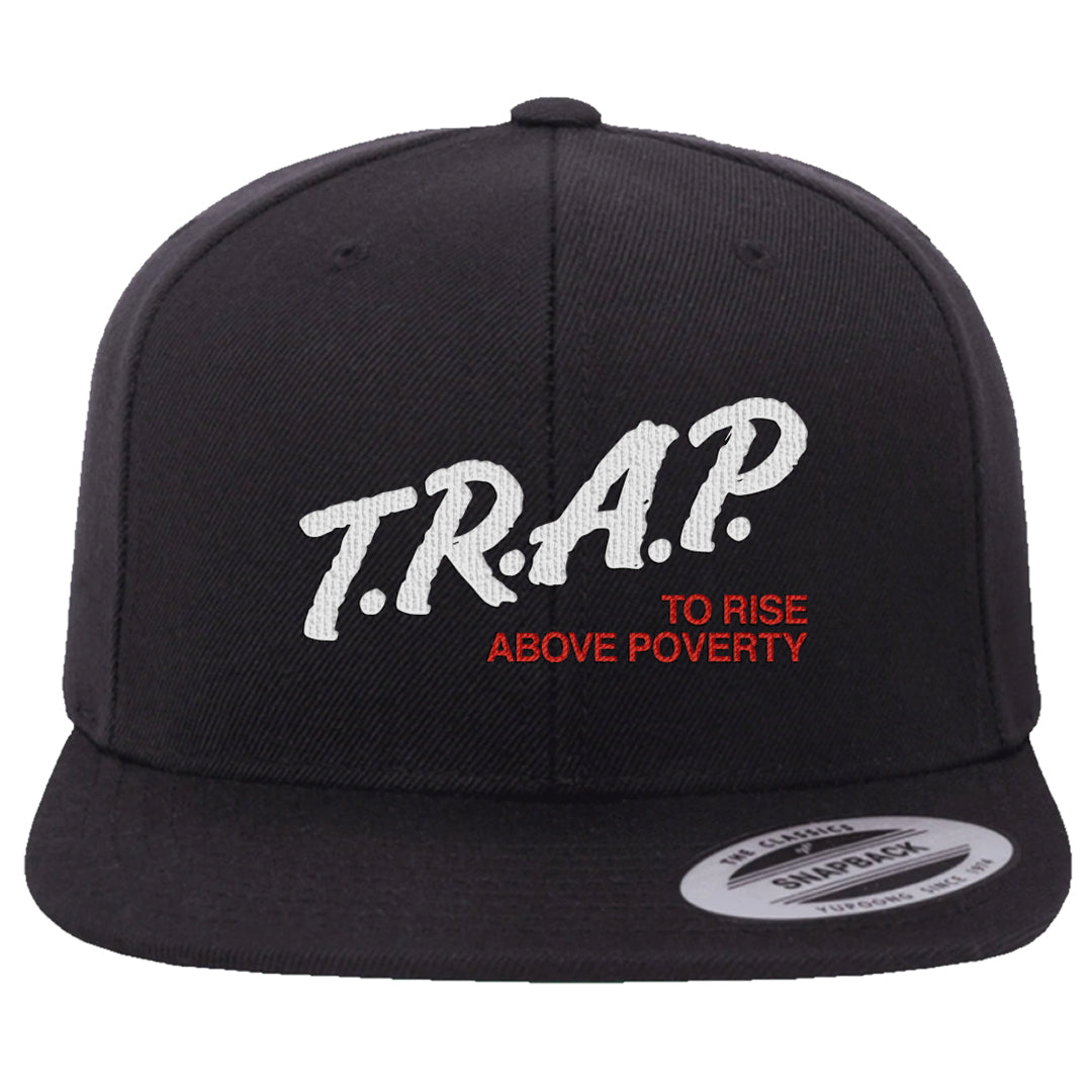 Obsidian 1s Snapback Hat | Trap To Rise Above Poverty, Black