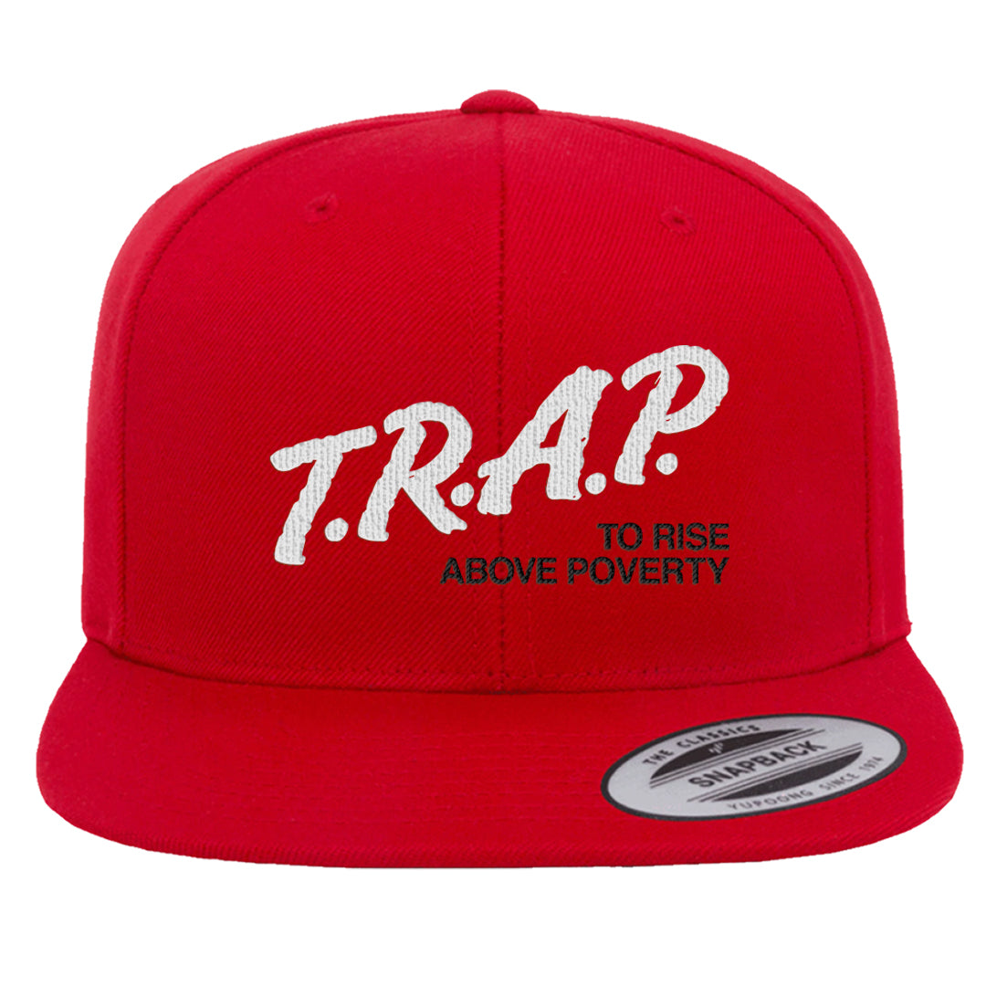 Obsidian 1s Snapback Hat | Trap To Rise Above Poverty, Red