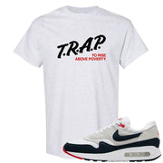 Obsidian 1s T Shirt | Trap To Rise Above Poverty, Ash