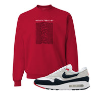 Obsidian 1s Crewneck Sweatshirt | Vibes Japan, Red