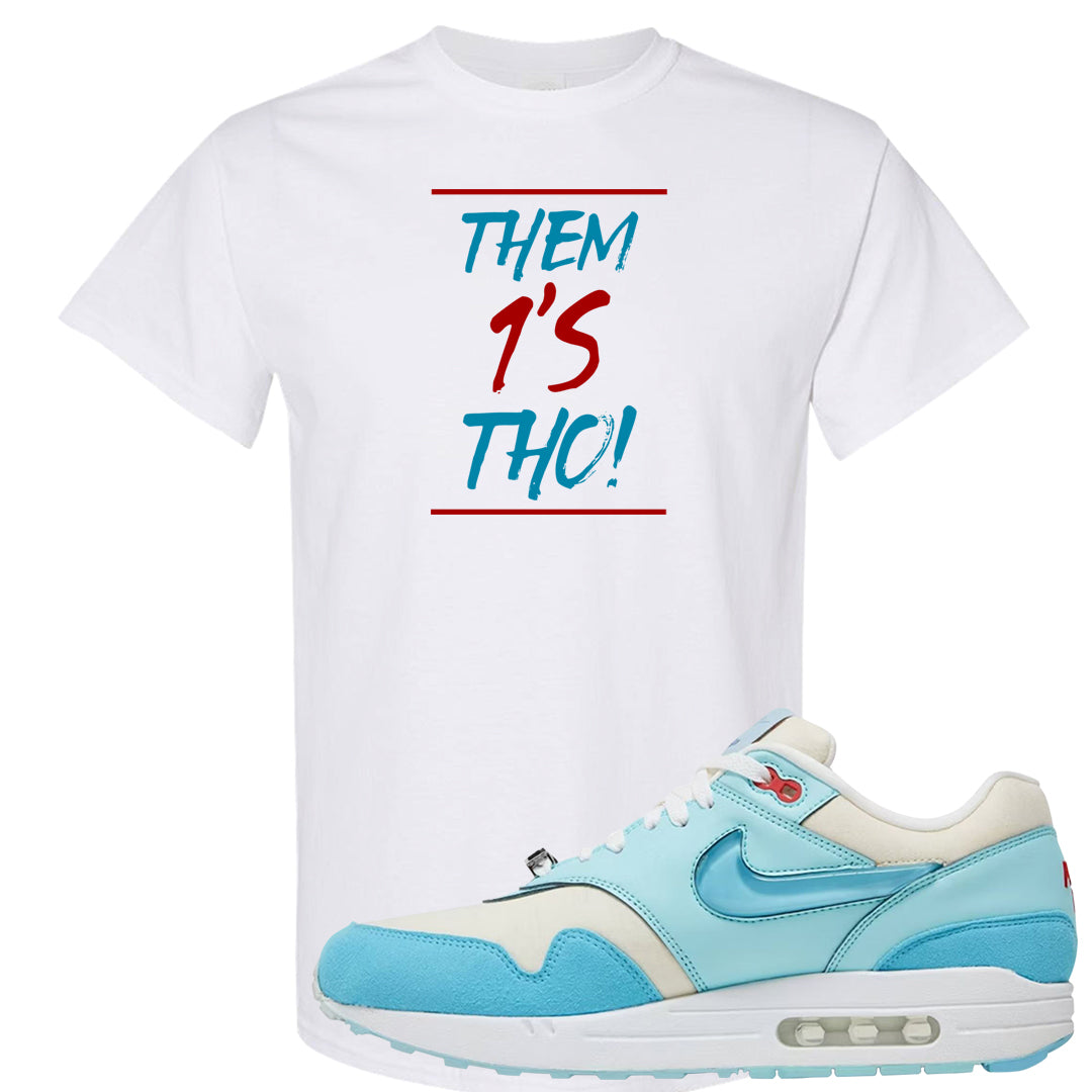 Puerto Rico Blue Gale 1s T Shirt | Them 1s Tho, White