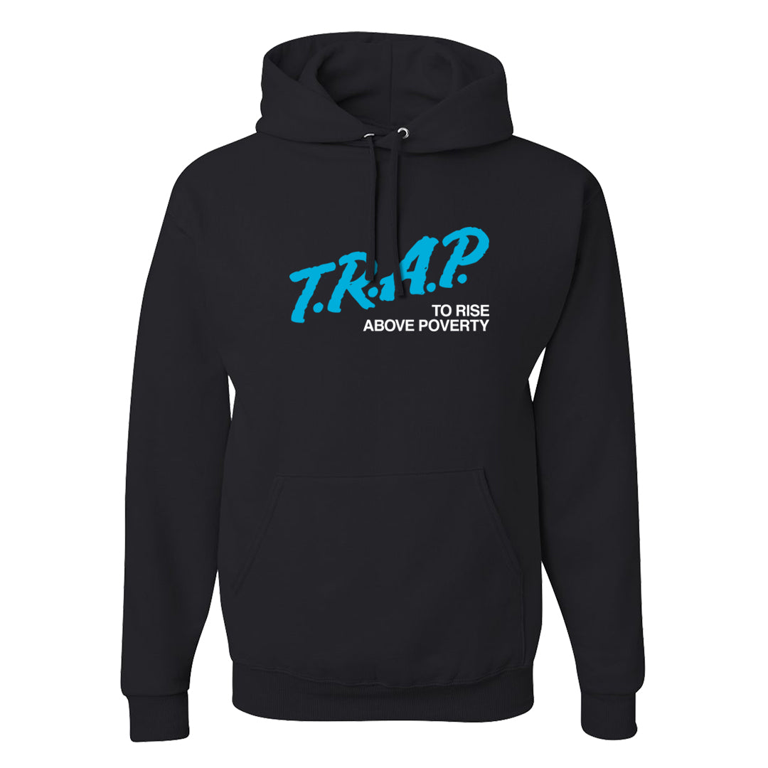Puerto Rico Blue Gale 1s Hoodie | Trap To Rise Above Poverty, Black