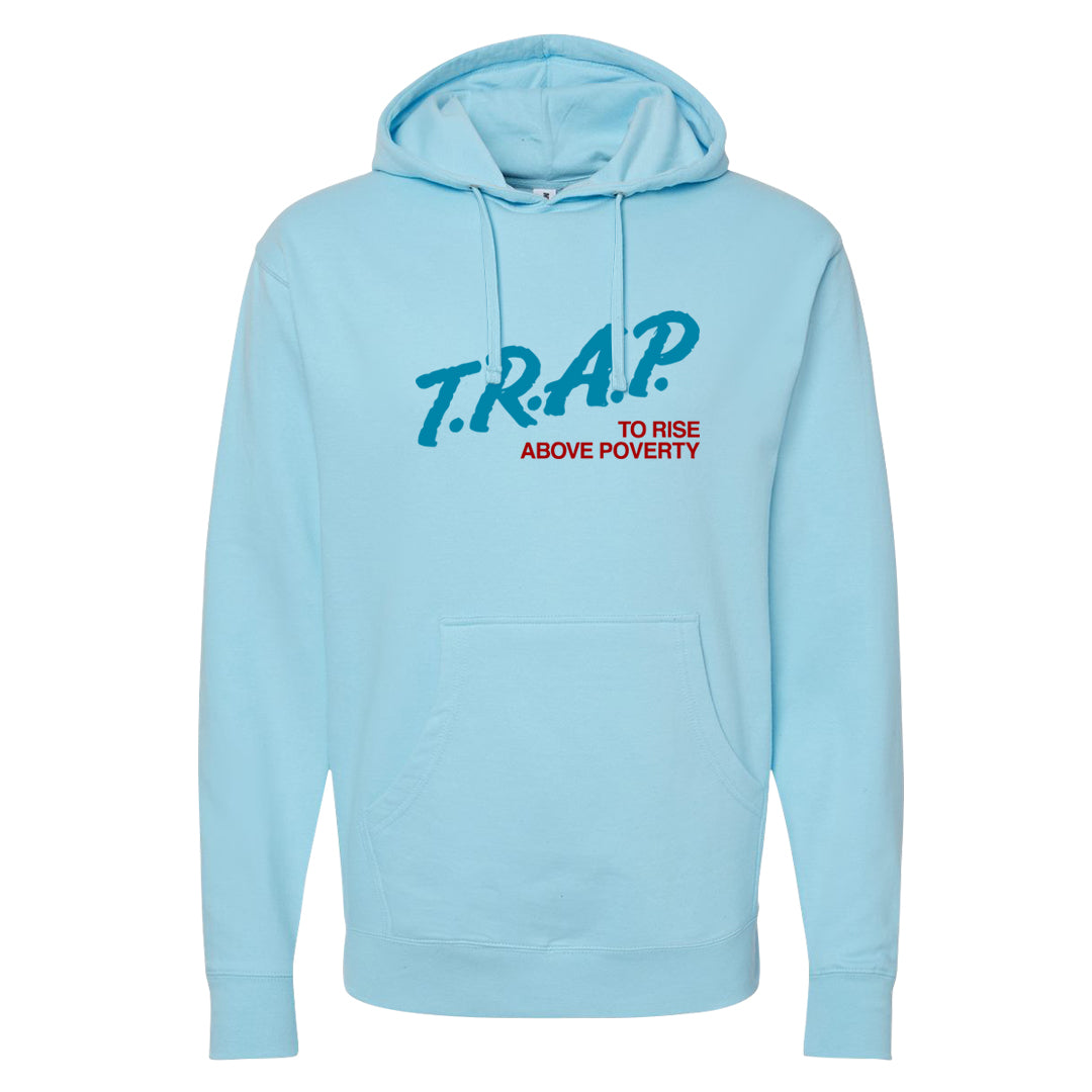 Puerto Rico Blue Gale 1s Hoodie | Trap To Rise Above Poverty, Blue Aqua