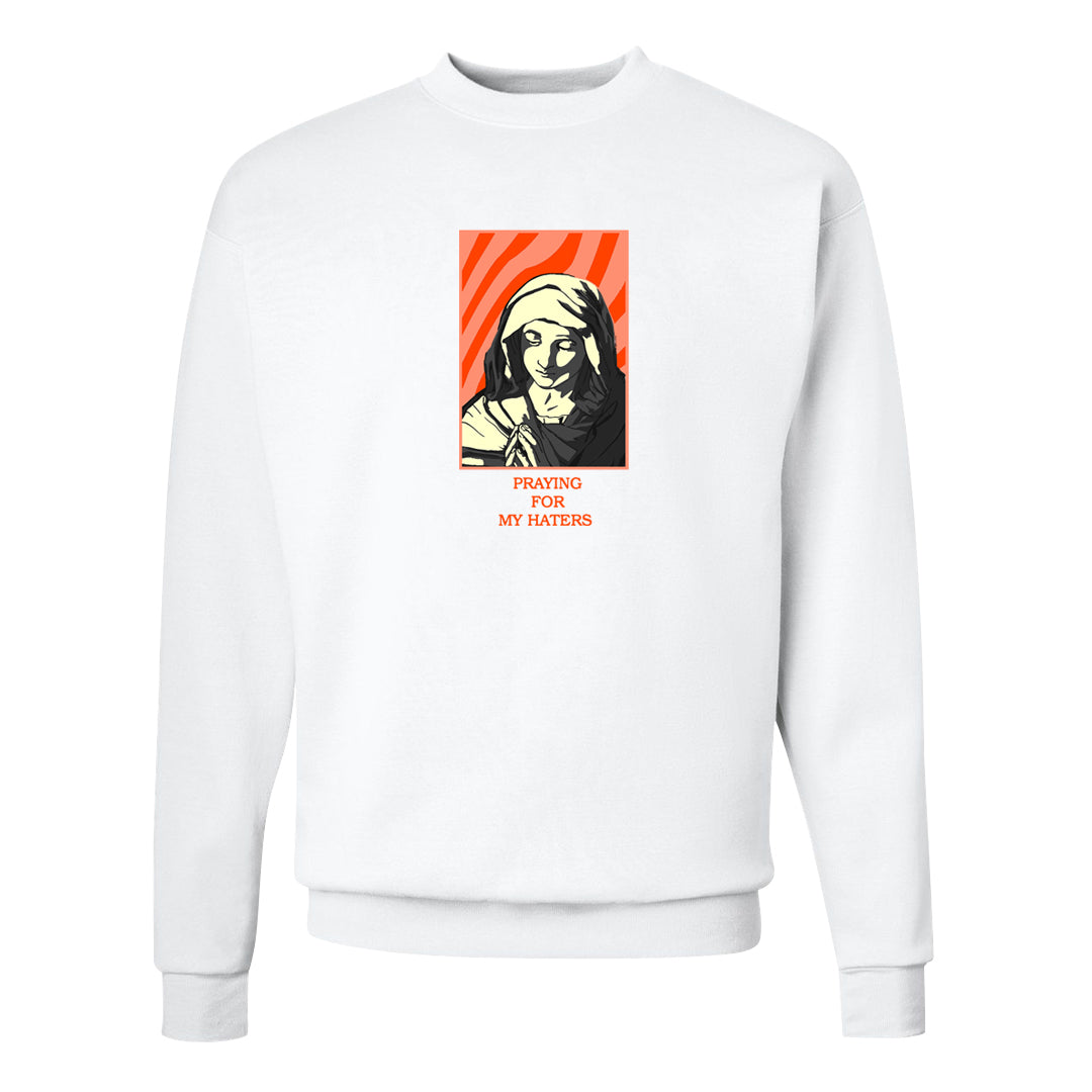 Puerto Rico Orange Frost 1s Crewneck Sweatshirt | God Told Me, White