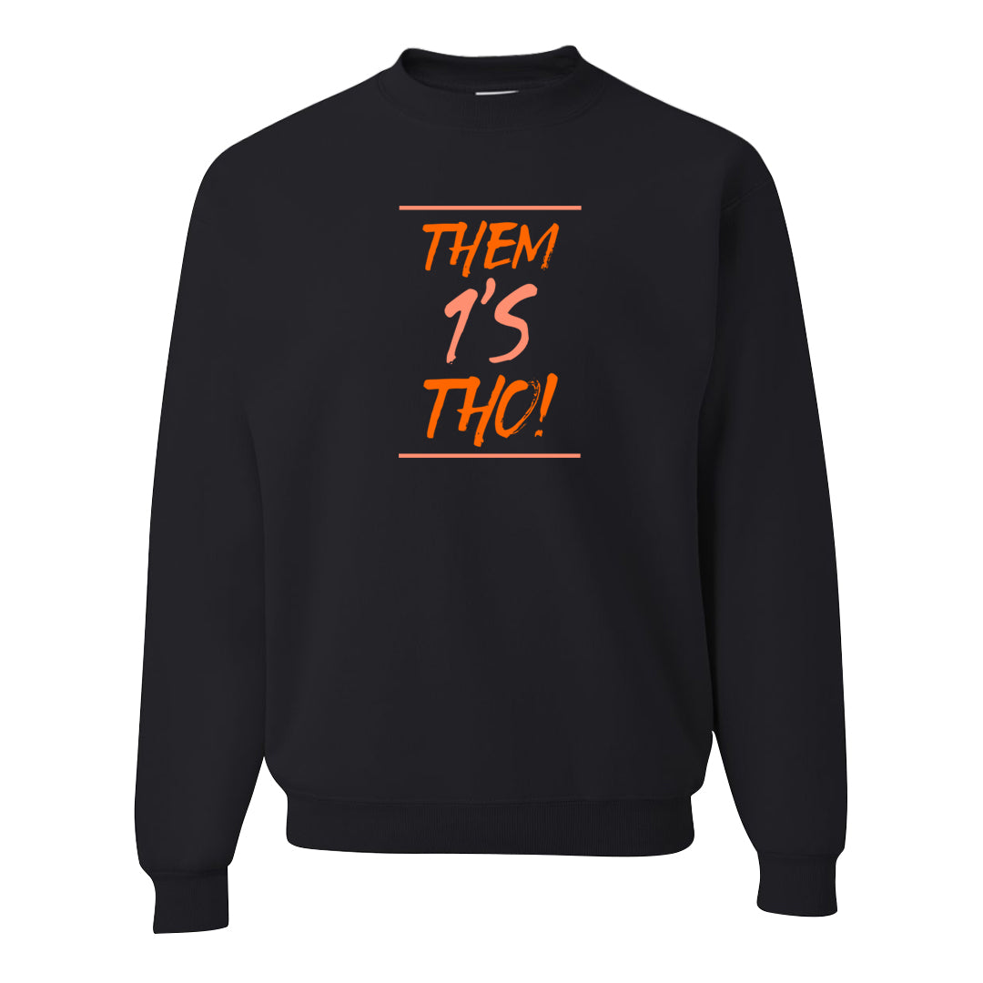 Puerto Rico Orange Frost 1s Crewneck Sweatshirt | Them 1s Tho, Black