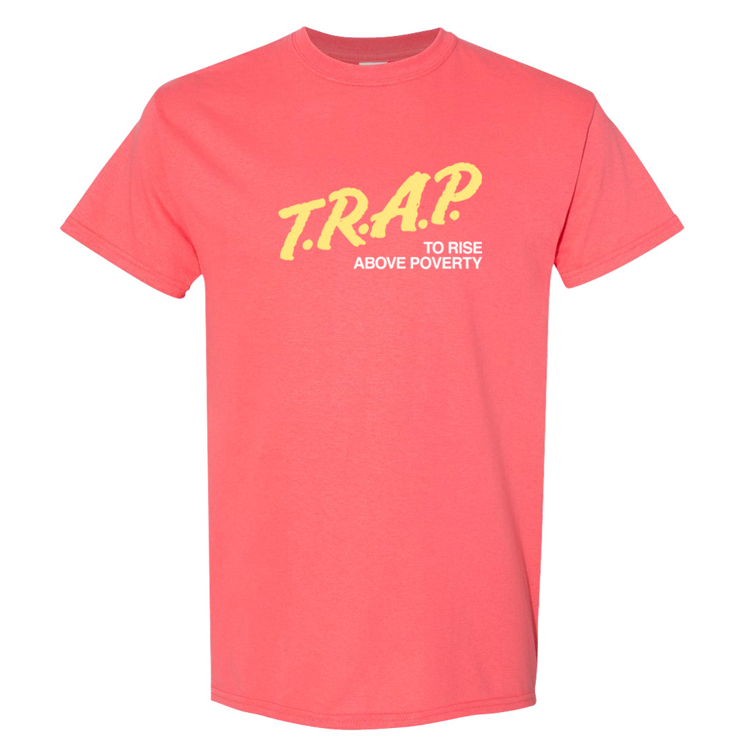 Puerto Rico Orange Frost 1s T Shirt | Trap To Rise Above Poverty, Coral Silk