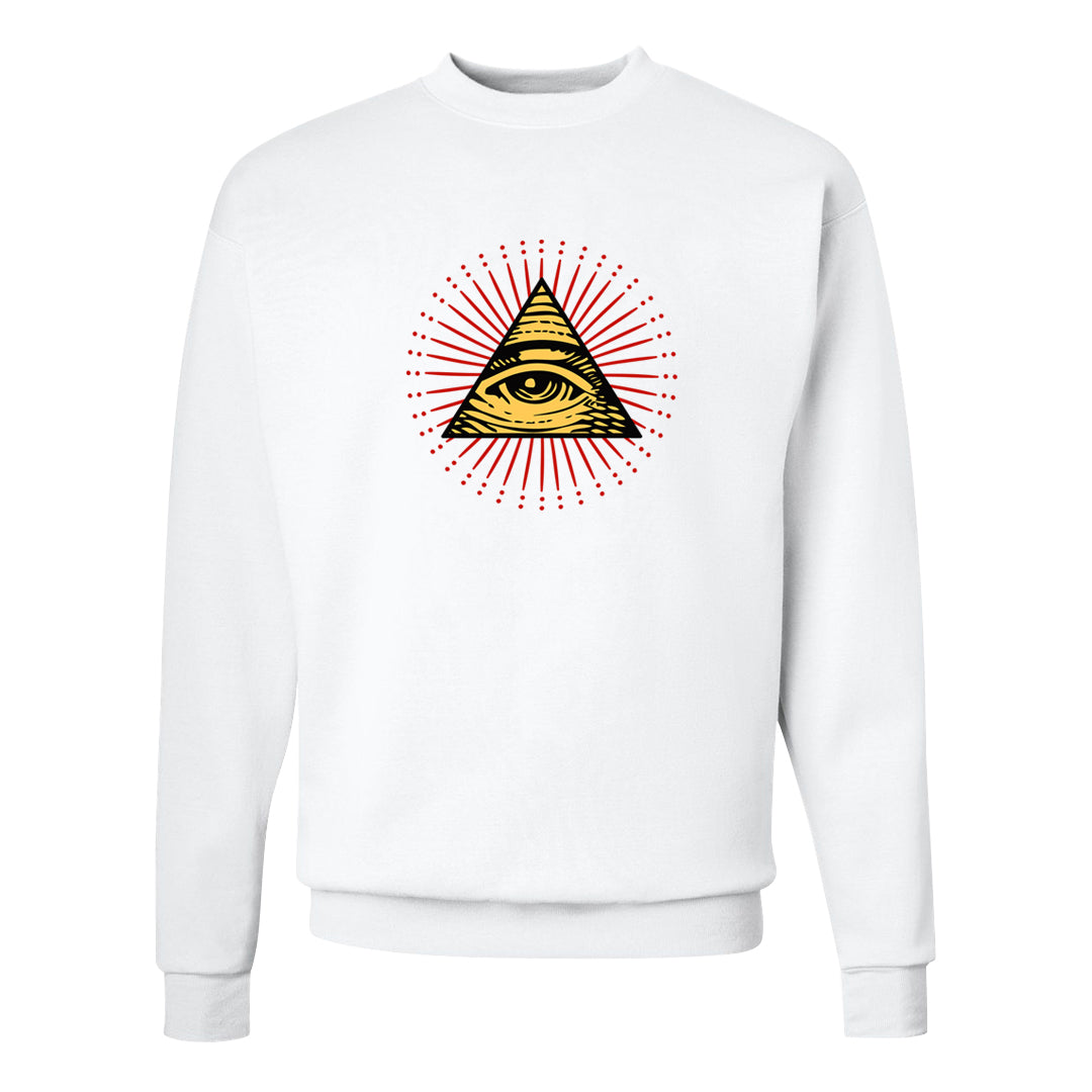 Sofvi 1s Crewneck Sweatshirt | All Seeing Eye, White