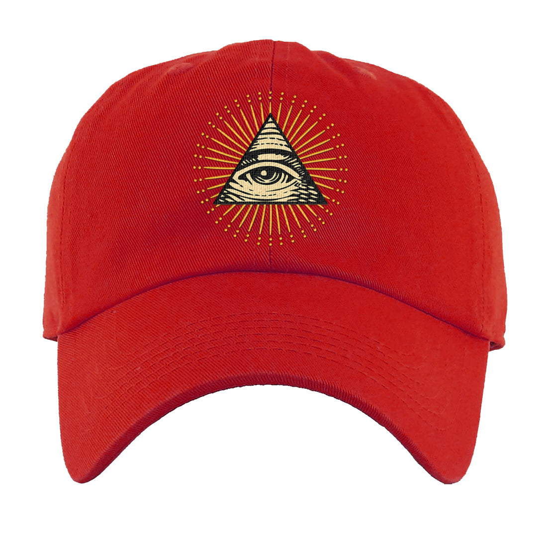 Sofvi 1s Dad Hat | All Seeing Eye, Red