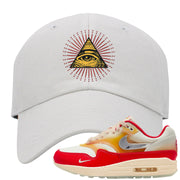 Sofvi 1s Dad Hat | All Seeing Eye, White