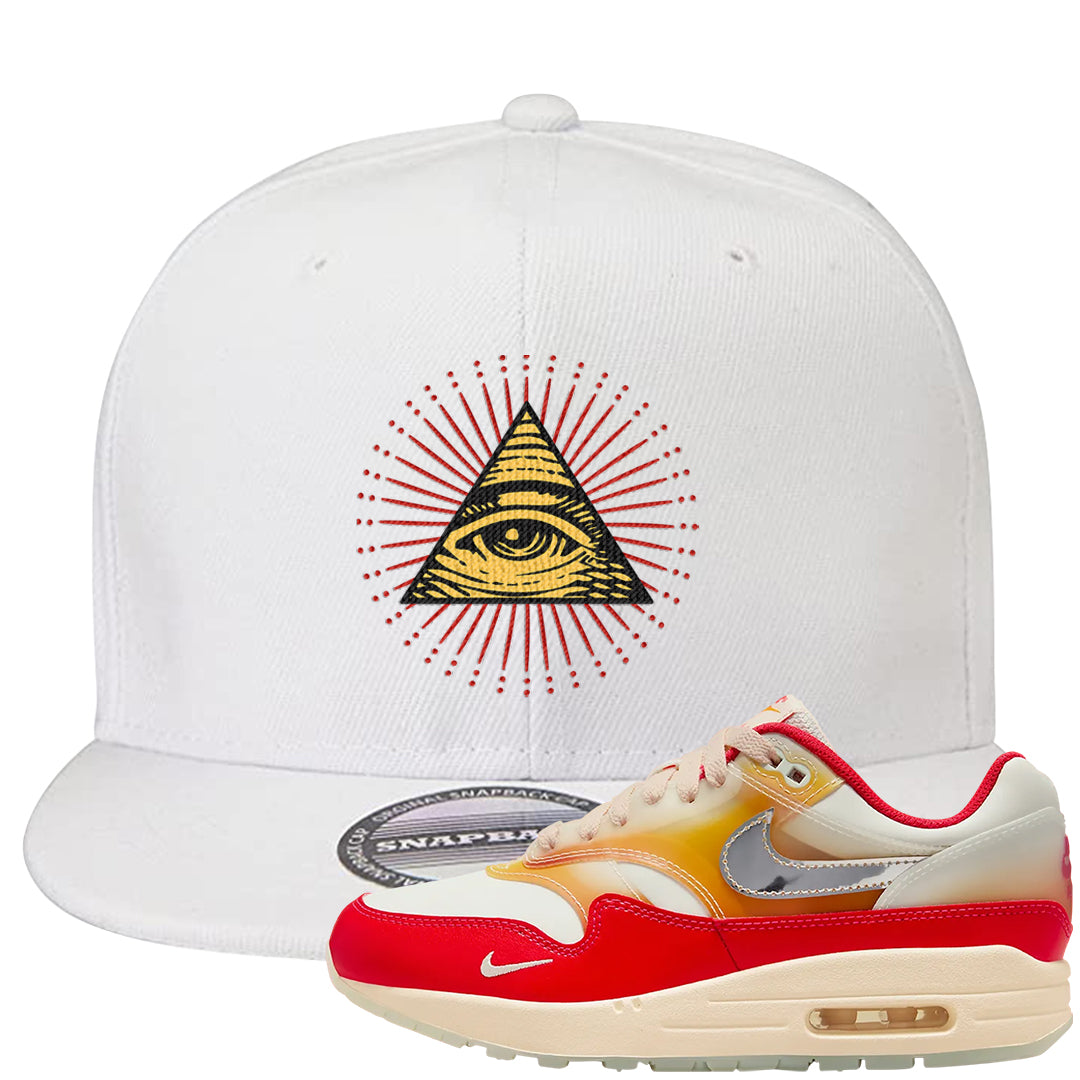 Sofvi 1s Snapback Hat | All Seeing Eye, White