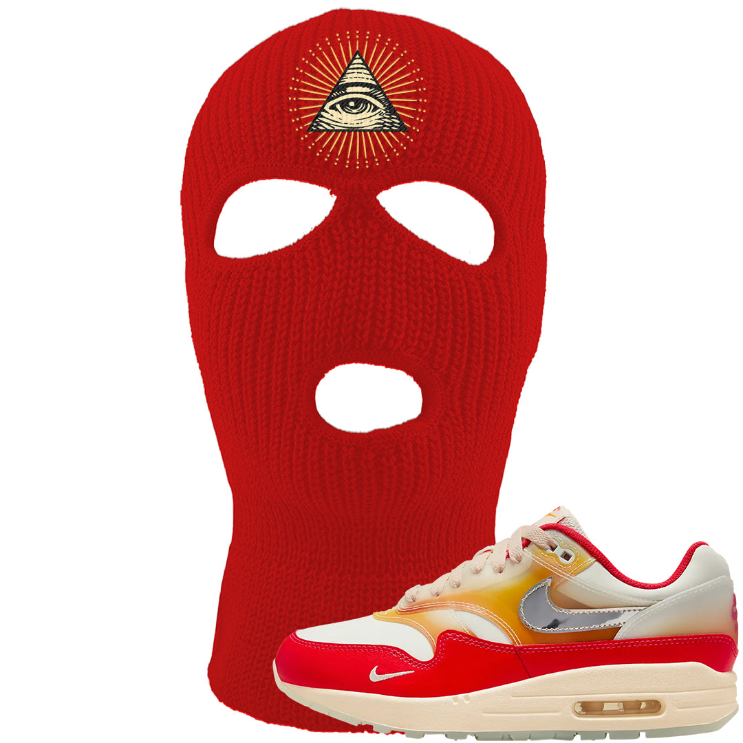 Sofvi 1s Ski Mask | All Seeing Eye, Red