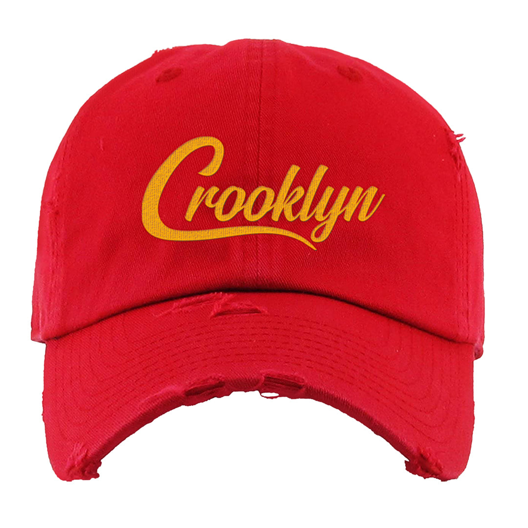 Sofvi 1s Distressed Dad Hat | Crooklyn, Red