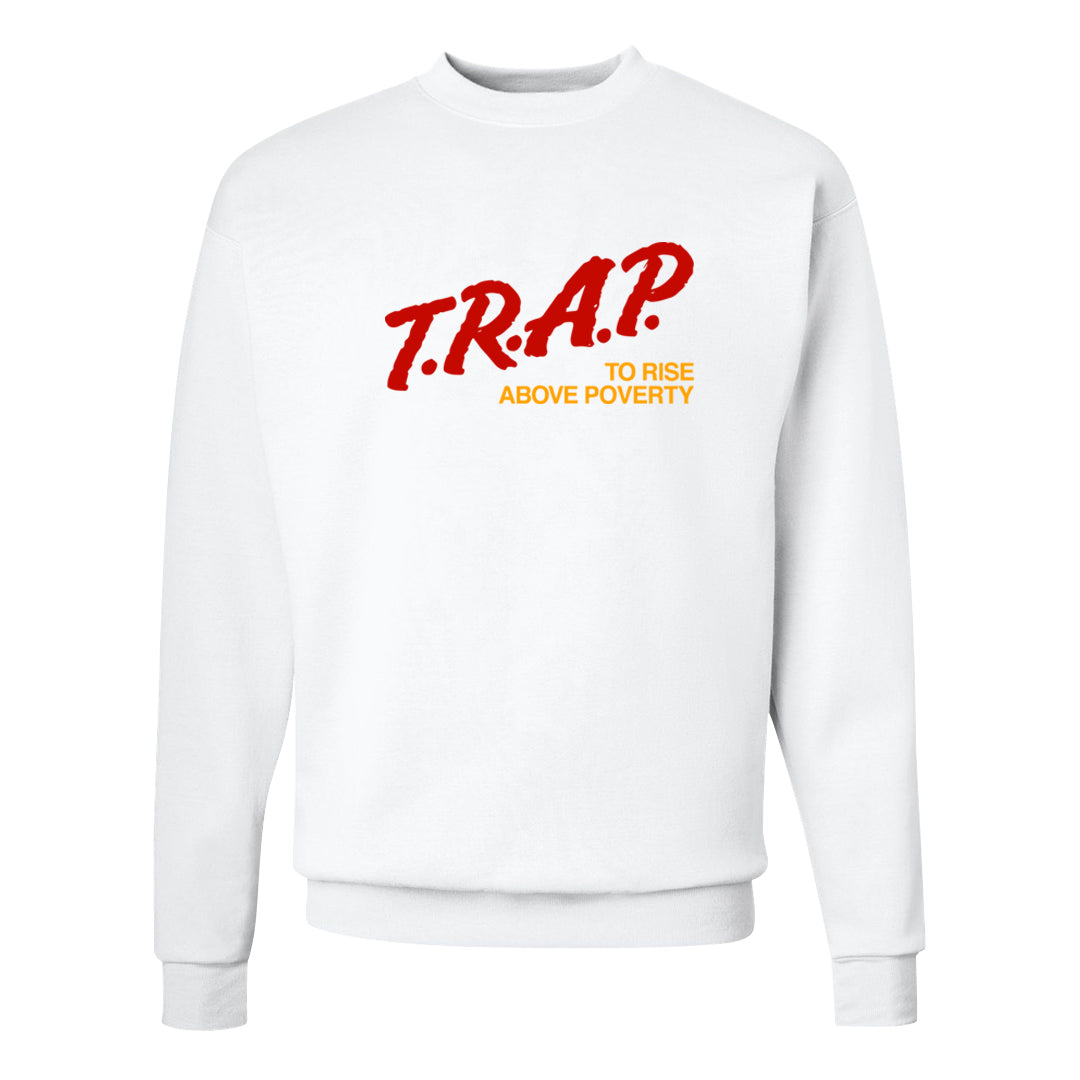 Sofvi 1s Crewneck Sweatshirt | Trap To Rise Above Poverty, White
