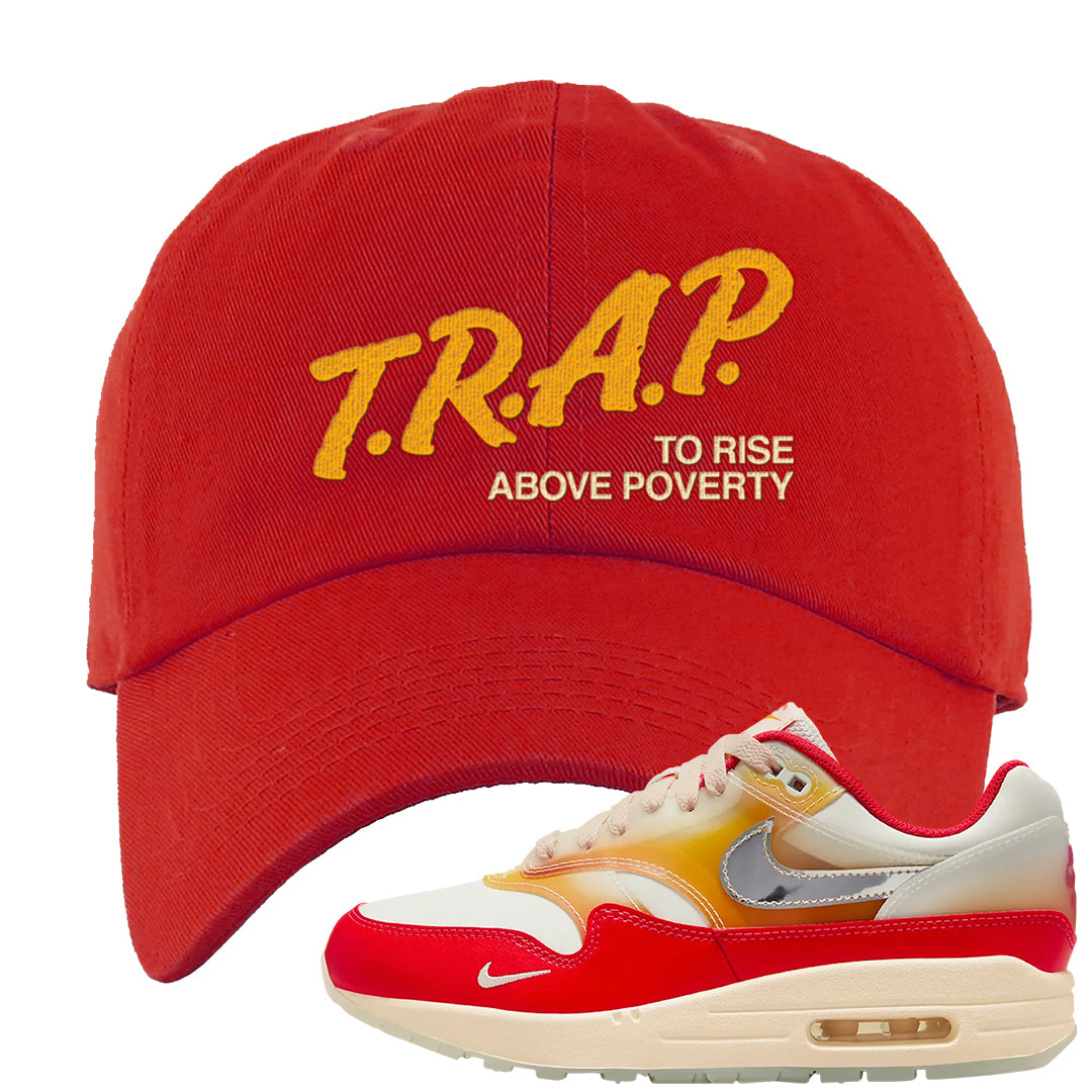 Sofvi 1s Dad Hat | Trap To Rise Above Poverty, Red