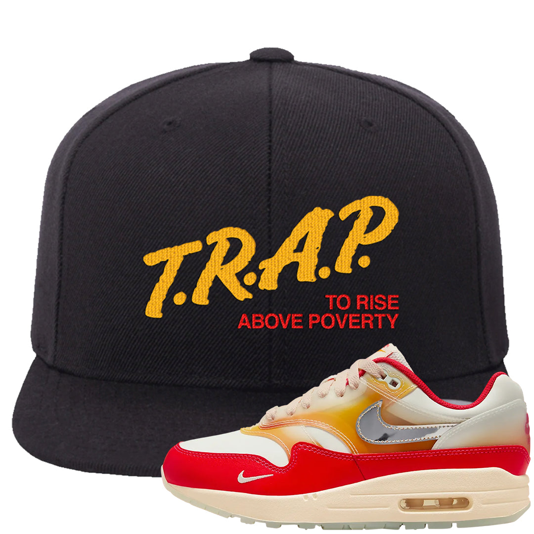 Sofvi 1s Snapback Hat | Trap To Rise Above Poverty, Black
